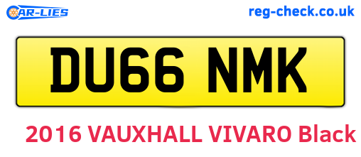 DU66NMK are the vehicle registration plates.