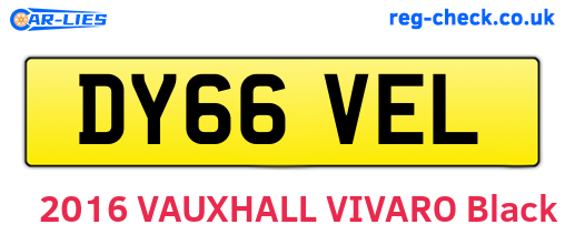 DY66VEL are the vehicle registration plates.