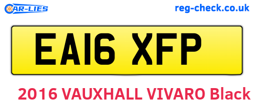 EA16XFP are the vehicle registration plates.