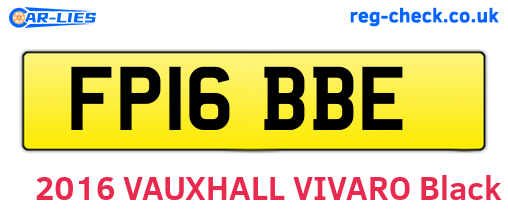 FP16BBE are the vehicle registration plates.