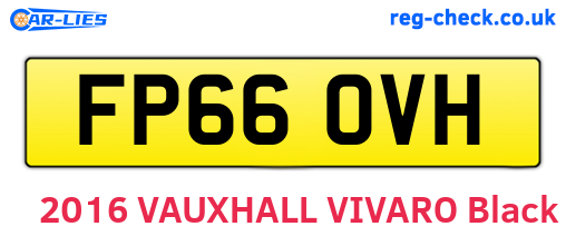 FP66OVH are the vehicle registration plates.