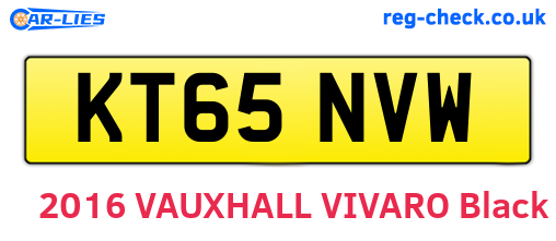 KT65NVW are the vehicle registration plates.