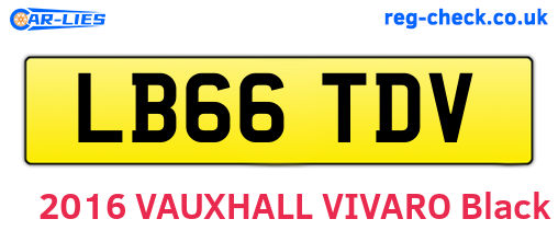 LB66TDV are the vehicle registration plates.