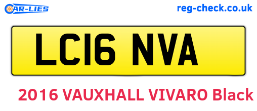 LC16NVA are the vehicle registration plates.