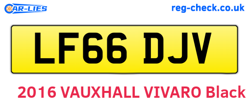 LF66DJV are the vehicle registration plates.