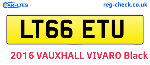 LT66ETU are the vehicle registration plates.