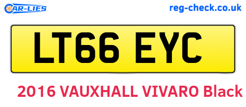 LT66EYC are the vehicle registration plates.