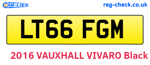 LT66FGM are the vehicle registration plates.