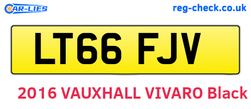 LT66FJV are the vehicle registration plates.