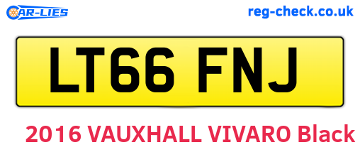 LT66FNJ are the vehicle registration plates.