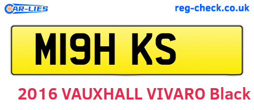 M19HKS are the vehicle registration plates.