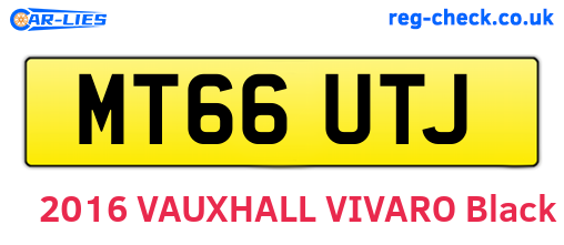 MT66UTJ are the vehicle registration plates.