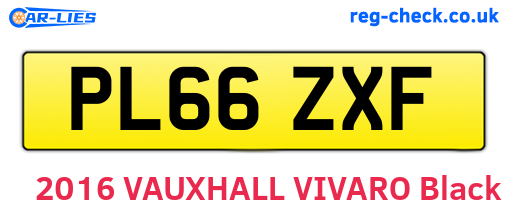 PL66ZXF are the vehicle registration plates.