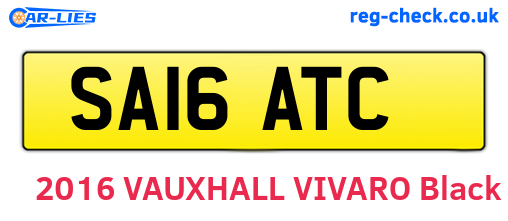 SA16ATC are the vehicle registration plates.