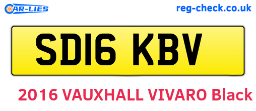 SD16KBV are the vehicle registration plates.