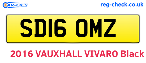 SD16OMZ are the vehicle registration plates.