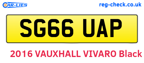 SG66UAP are the vehicle registration plates.