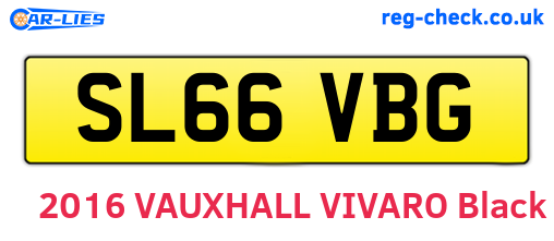 SL66VBG are the vehicle registration plates.