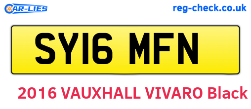 SY16MFN are the vehicle registration plates.