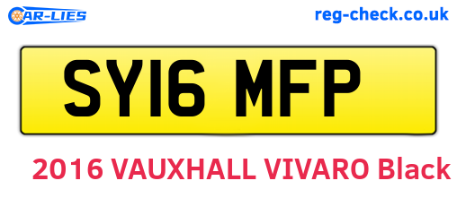SY16MFP are the vehicle registration plates.
