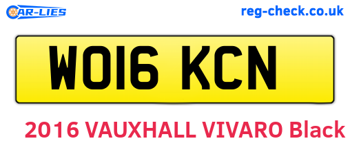 WO16KCN are the vehicle registration plates.