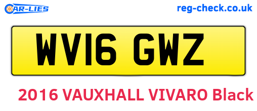 WV16GWZ are the vehicle registration plates.
