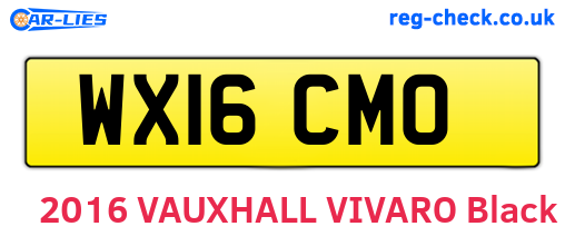 WX16CMO are the vehicle registration plates.