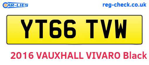 YT66TVW are the vehicle registration plates.