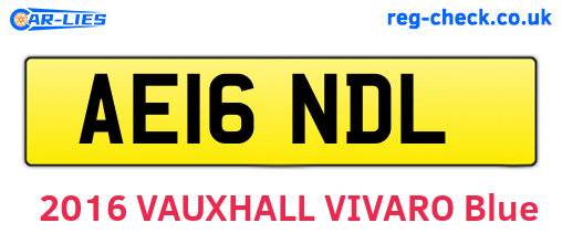 AE16NDL are the vehicle registration plates.