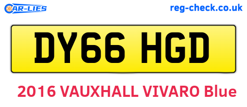 DY66HGD are the vehicle registration plates.