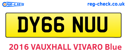 DY66NUU are the vehicle registration plates.