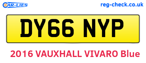 DY66NYP are the vehicle registration plates.