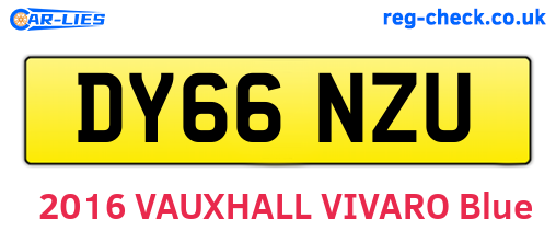 DY66NZU are the vehicle registration plates.