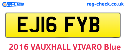 EJ16FYB are the vehicle registration plates.
