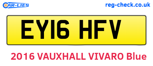 EY16HFV are the vehicle registration plates.