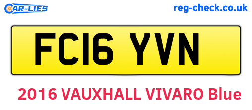 FC16YVN are the vehicle registration plates.