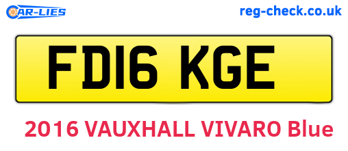 FD16KGE are the vehicle registration plates.