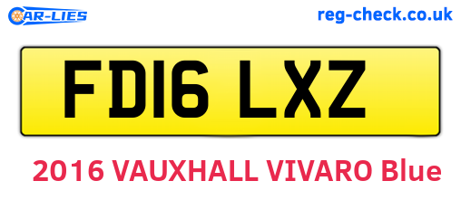 FD16LXZ are the vehicle registration plates.