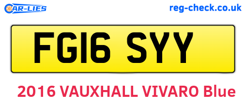 FG16SYY are the vehicle registration plates.