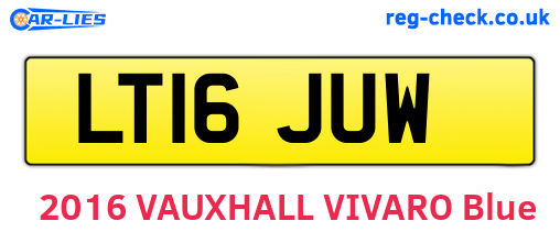 LT16JUW are the vehicle registration plates.