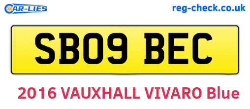 SB09BEC are the vehicle registration plates.