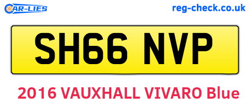 SH66NVP are the vehicle registration plates.