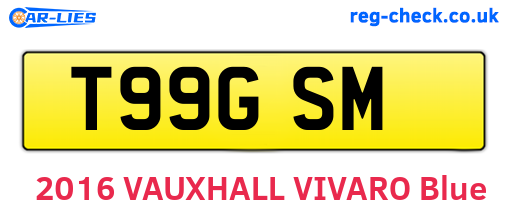 T99GSM are the vehicle registration plates.