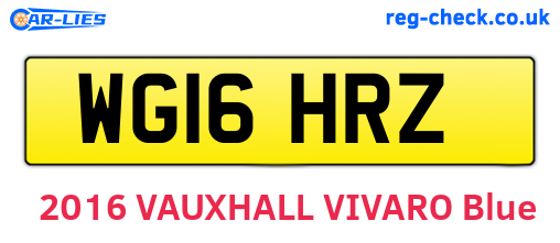 WG16HRZ are the vehicle registration plates.