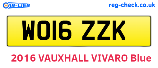 WO16ZZK are the vehicle registration plates.