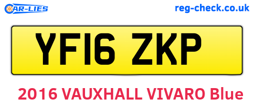 YF16ZKP are the vehicle registration plates.
