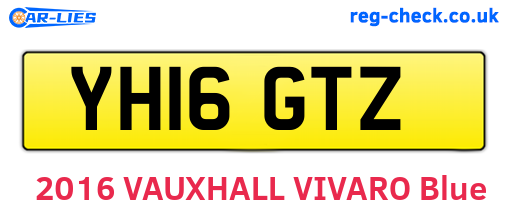 YH16GTZ are the vehicle registration plates.