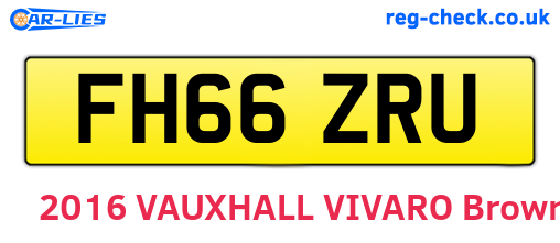 FH66ZRU are the vehicle registration plates.