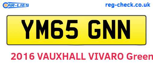 YM65GNN are the vehicle registration plates.