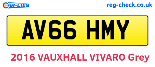 AV66HMY are the vehicle registration plates.